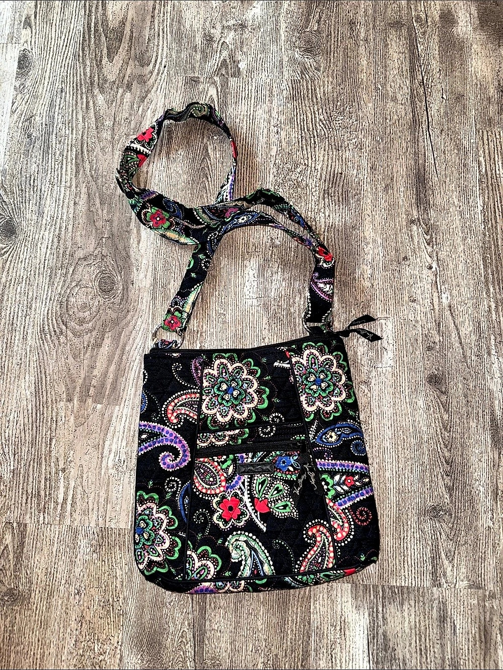 Vera Bradley Little Hipster Floral Crossbody Black & Multicolor